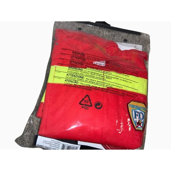 Childs Fireman Costume Outfit W/ Hat and Accessory Halloween Dress-Up - Picture 3 of 8